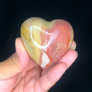 Polychrome Jasper heart-(C)